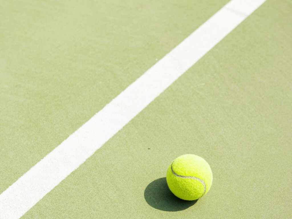 tennis ball in a stadium