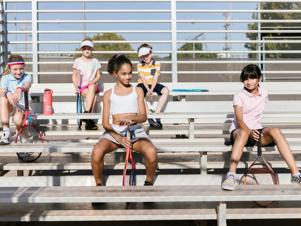 people sitting in stands