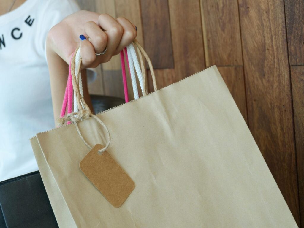 carrying shopping bags