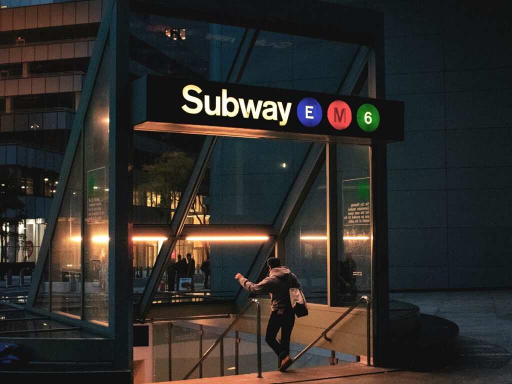 stairs to subway station