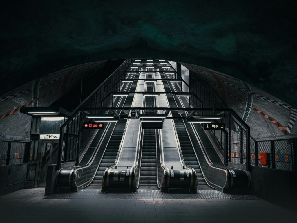 stairs in a transit station