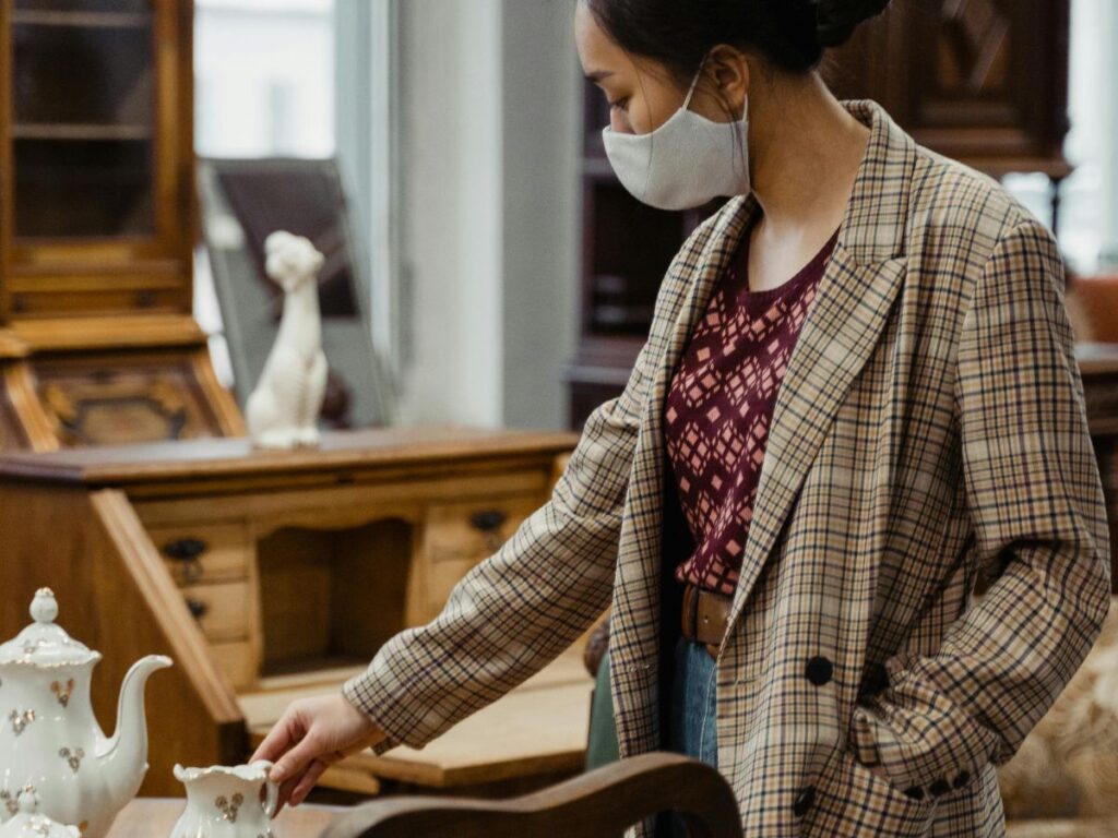 woman buying furniture