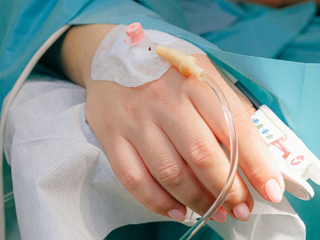 patient with drip