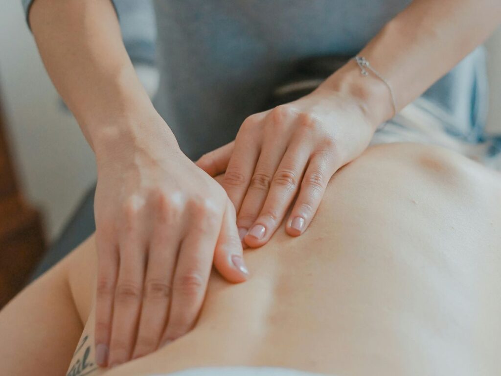 getting a massage