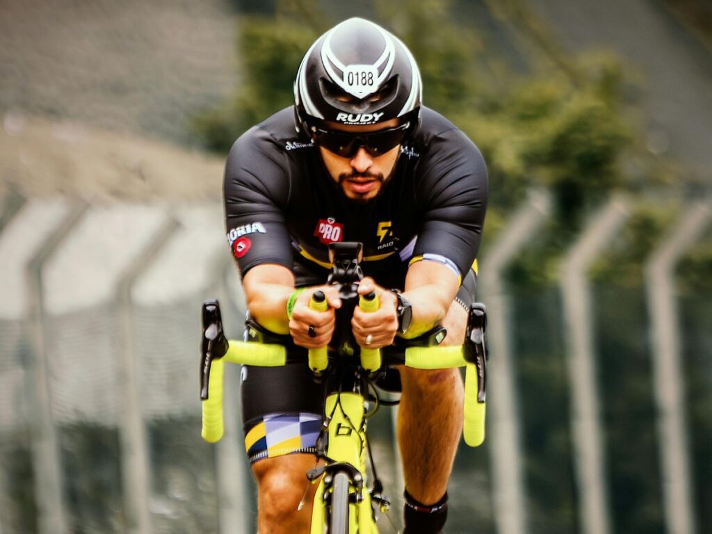 man cycling