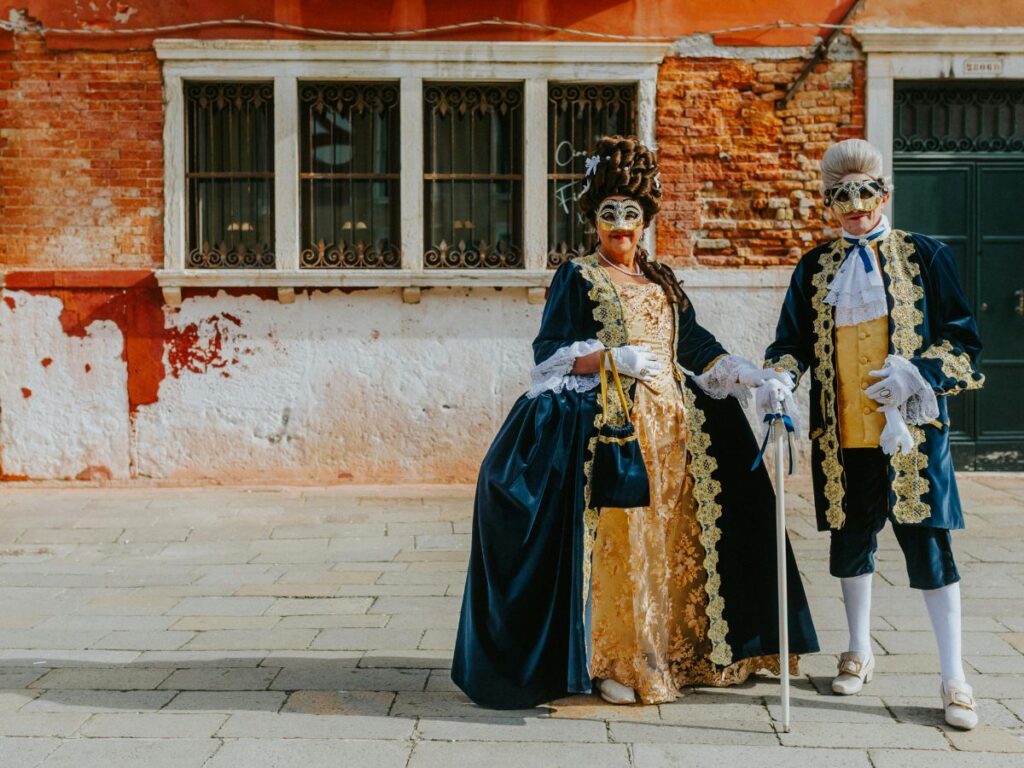 people dressed up for theatre play