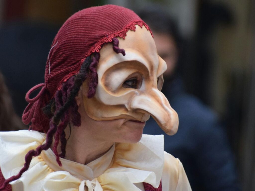 man dressed up for theatre