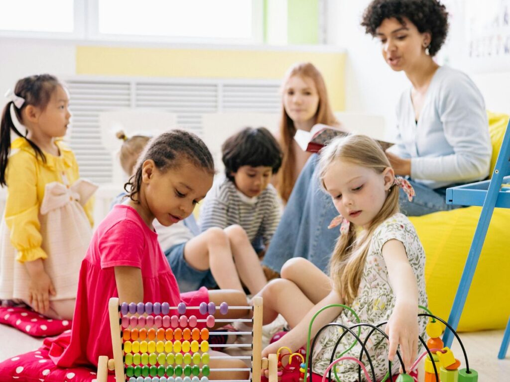 kids playing in a daycare