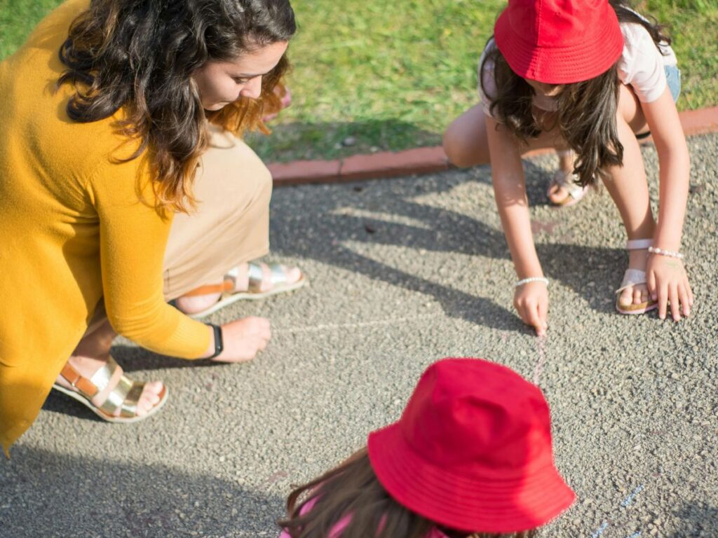 kids playing on street